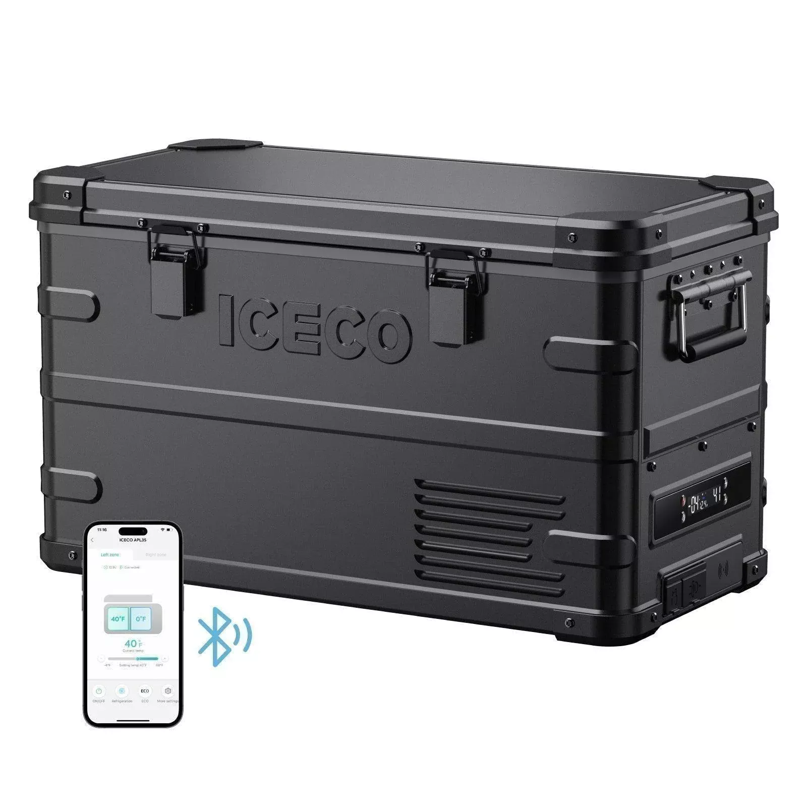 37QT APL35-Black Ultralight Dual Zone Aluminum Freezer | ICECO