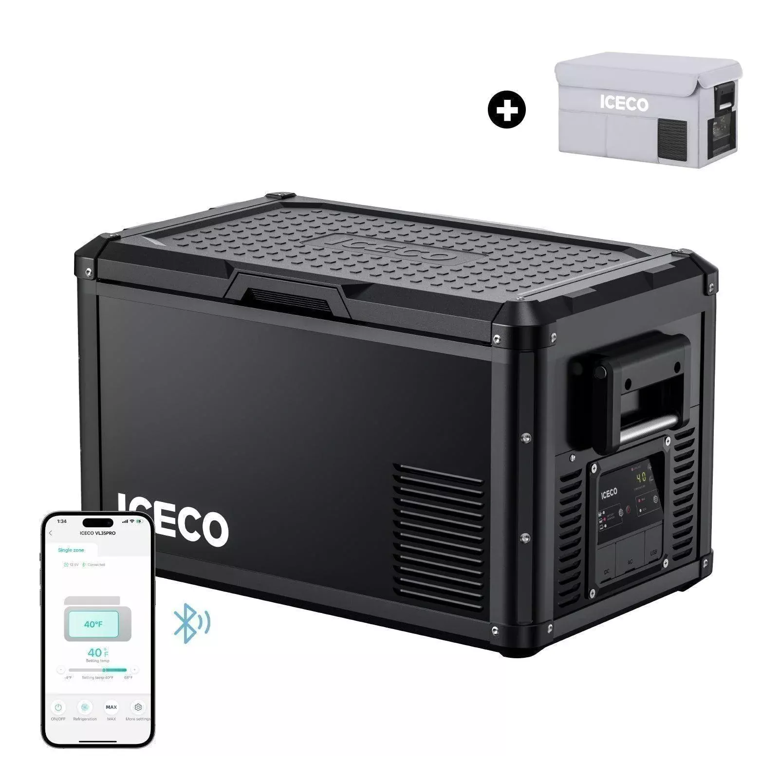 37QT VL35ProS With Cover Portable Fridge Electric Cooler | ICECO