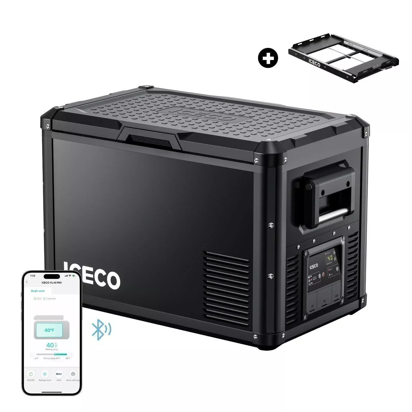 47.5QT VL45ProS Single Zone Portable Fridge Freezer with Slide Mount | ICECO