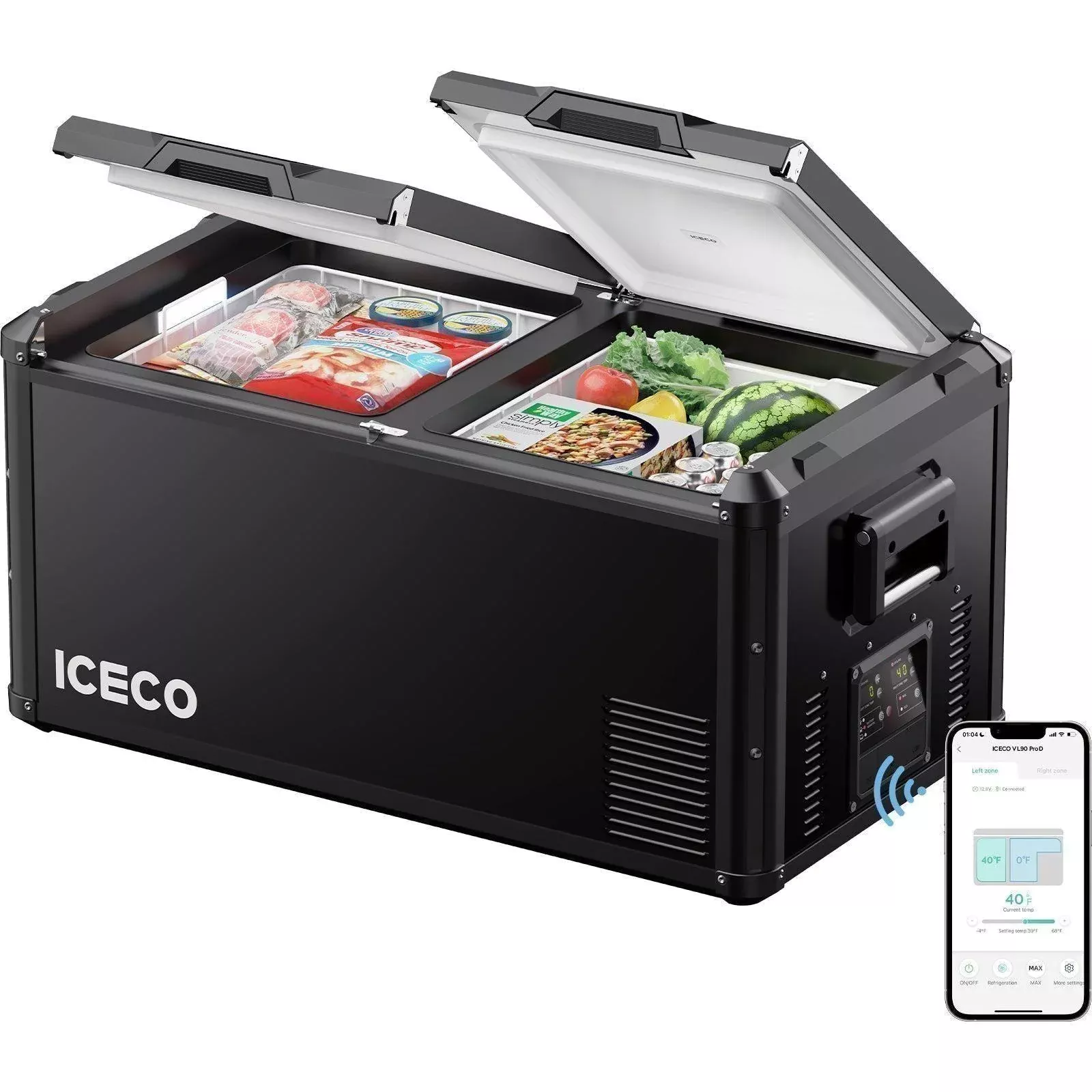 95QT VL90ProD Dual Zone RV 12 volt Fridge Freezer | ICECO