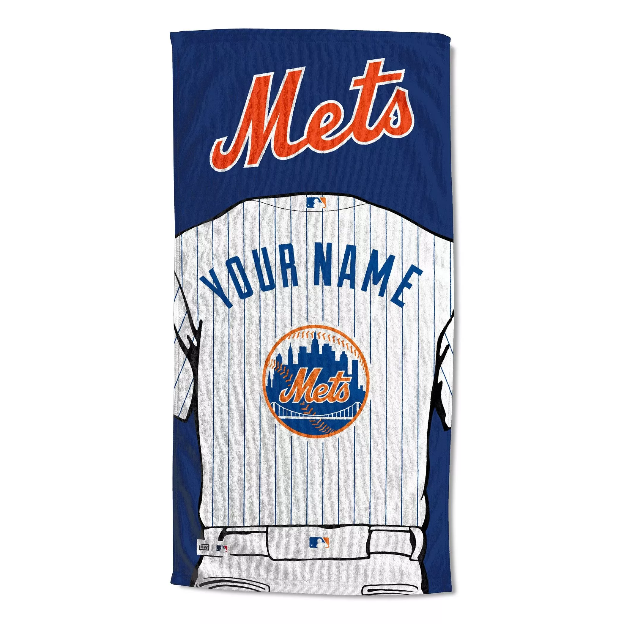 [Personalization Only] OFFICIAL MLB Jersey Personalized Beach Towel - New York Mets