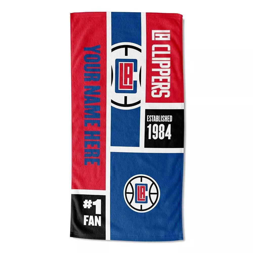 [Personalization Only] OFFICIAL NBA Colorblock Personalized Beach Towel - Los Angeles Lakers