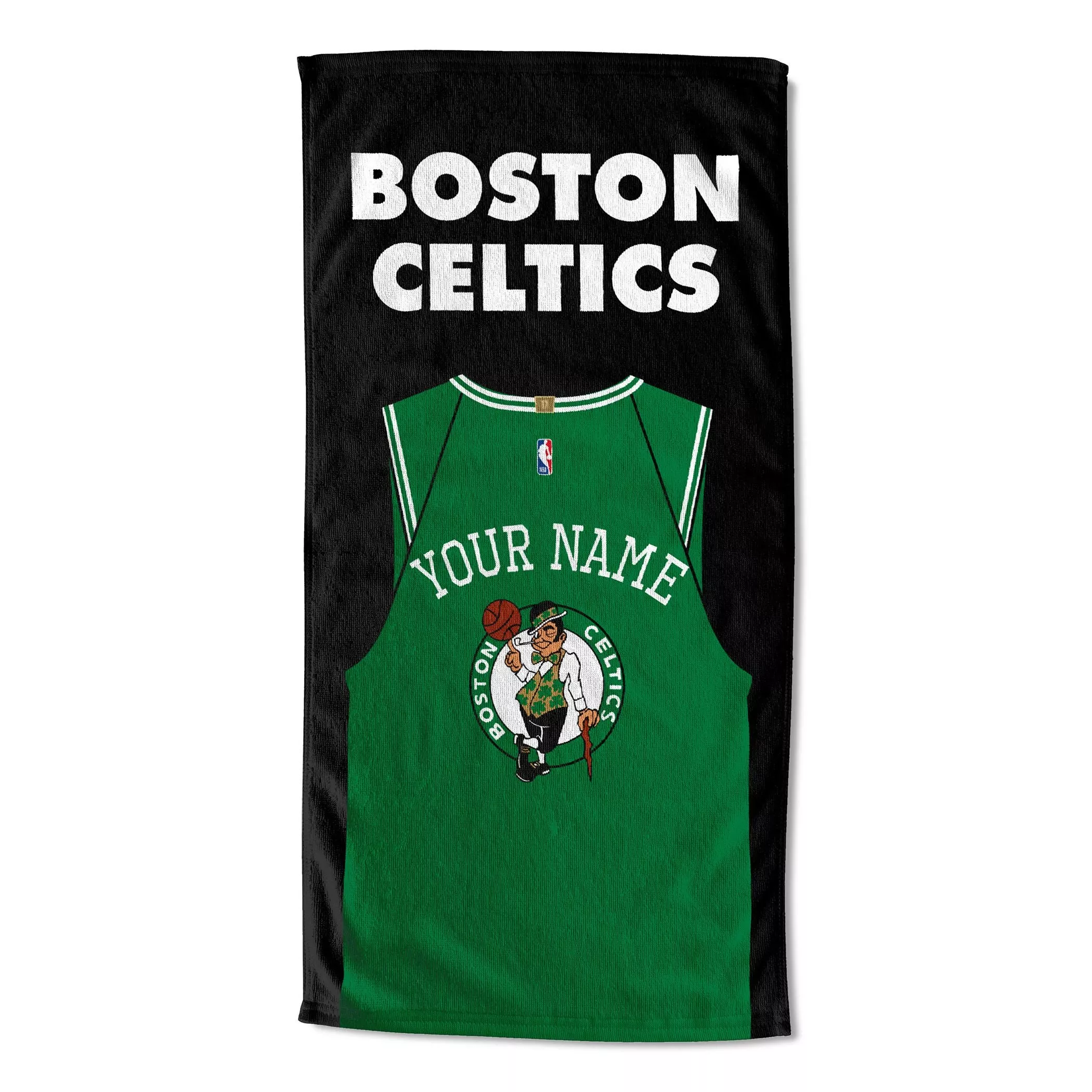 [Personalization Only] OFFICIAL NBA Jersey Beach Towel - Boston Celtics