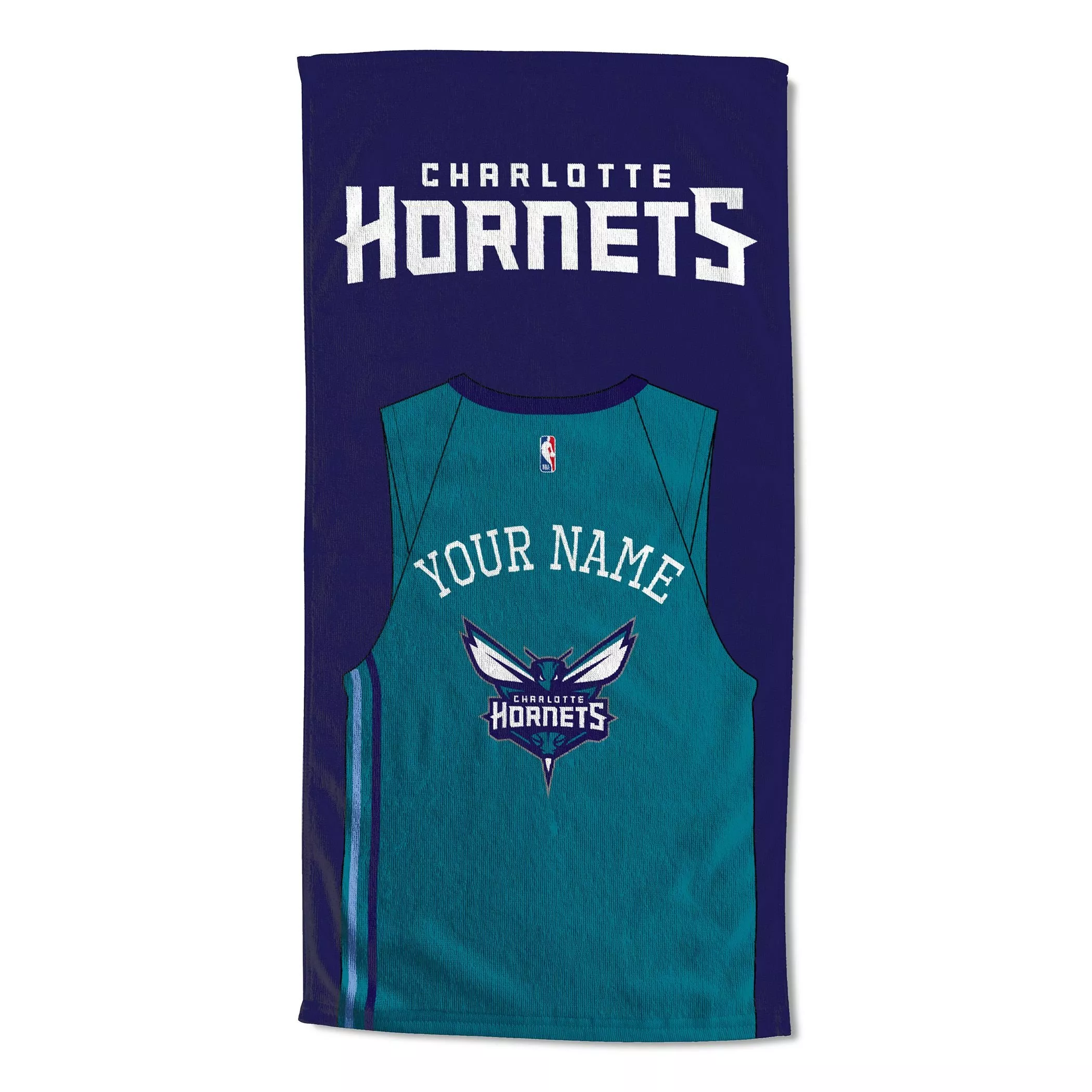 [Personalization Only] OFFICIAL NBA Jersey Personalized Beach Towel - Charlotte Hornets