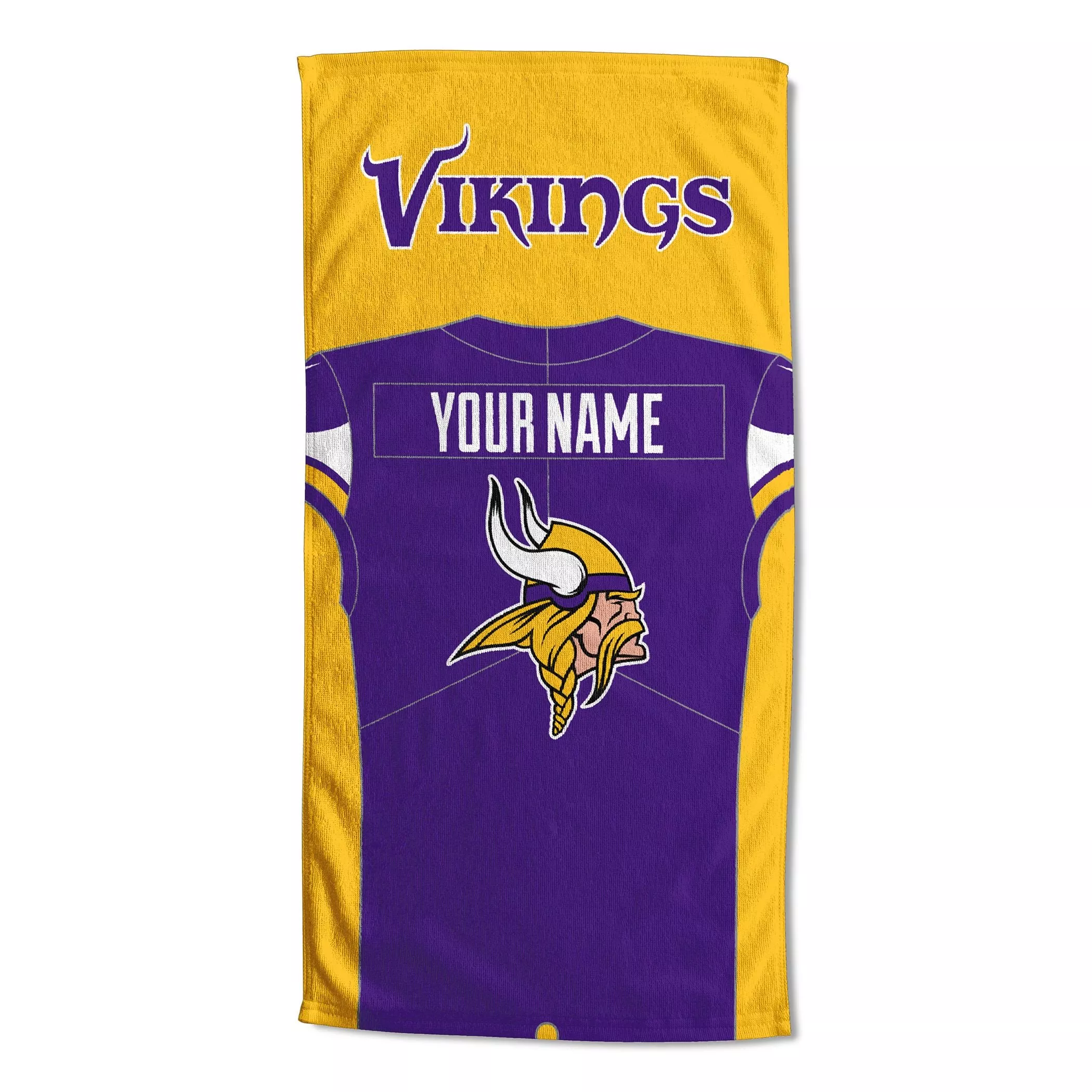 [Personalization Only] OFFICIAL NFL Jersey Personalized Beach Towel - Minnesota Vikings
