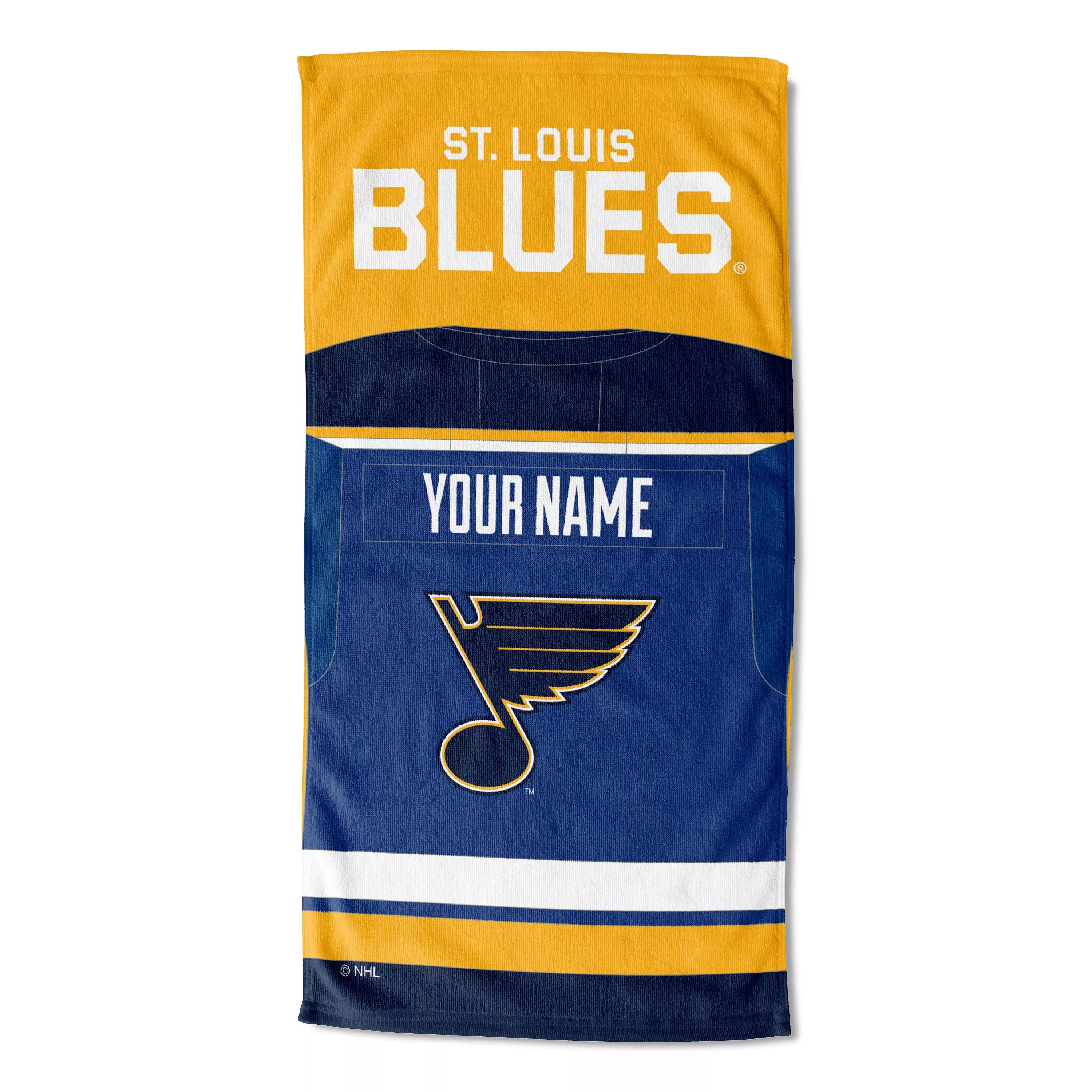 [Personalization Only] OFFICIAL NHL Jersey Beach Towel - Blues