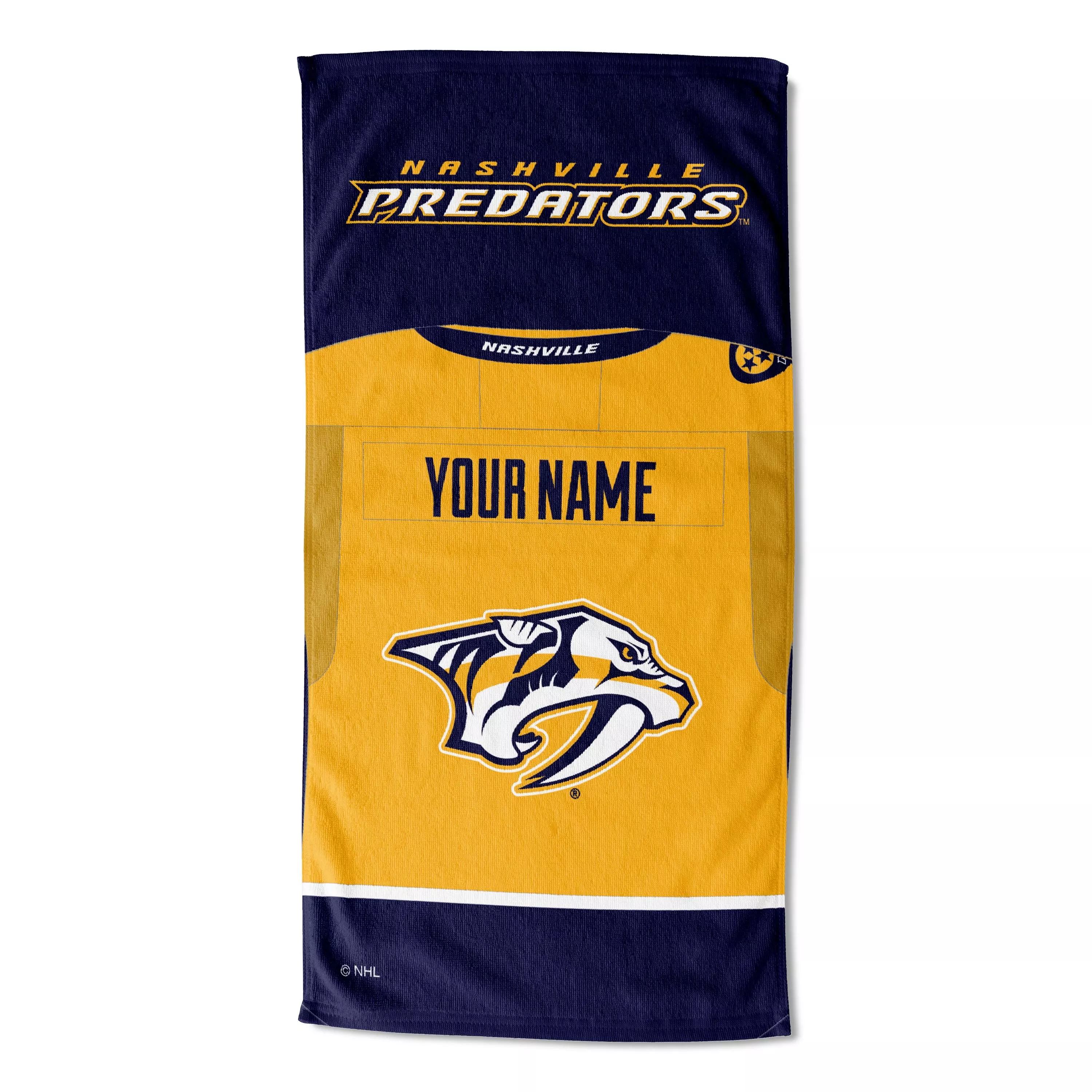 [Personalization Only] OFFICIAL NHL Jersey Personalized Beach Towel - Predators