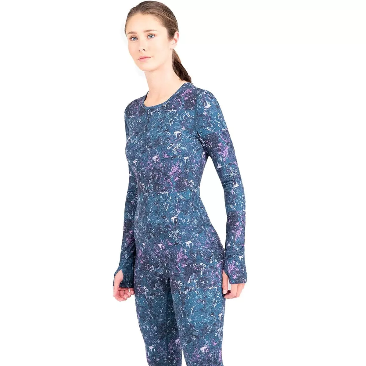 Terramar Cloud Nine Scoopneck Print Shirt - Women's