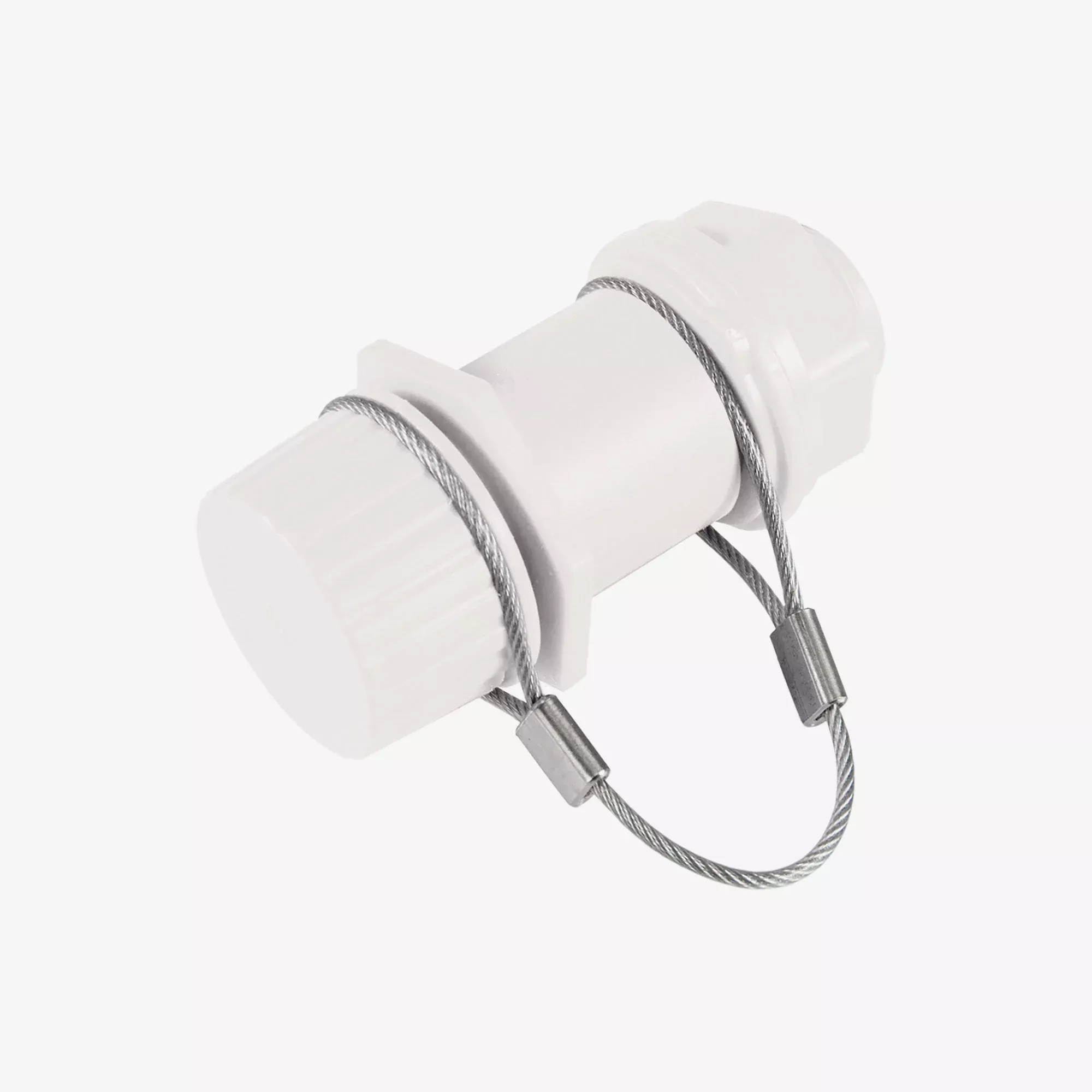 Threaded Drain Plug Assembly With Stainless Tethered Cap