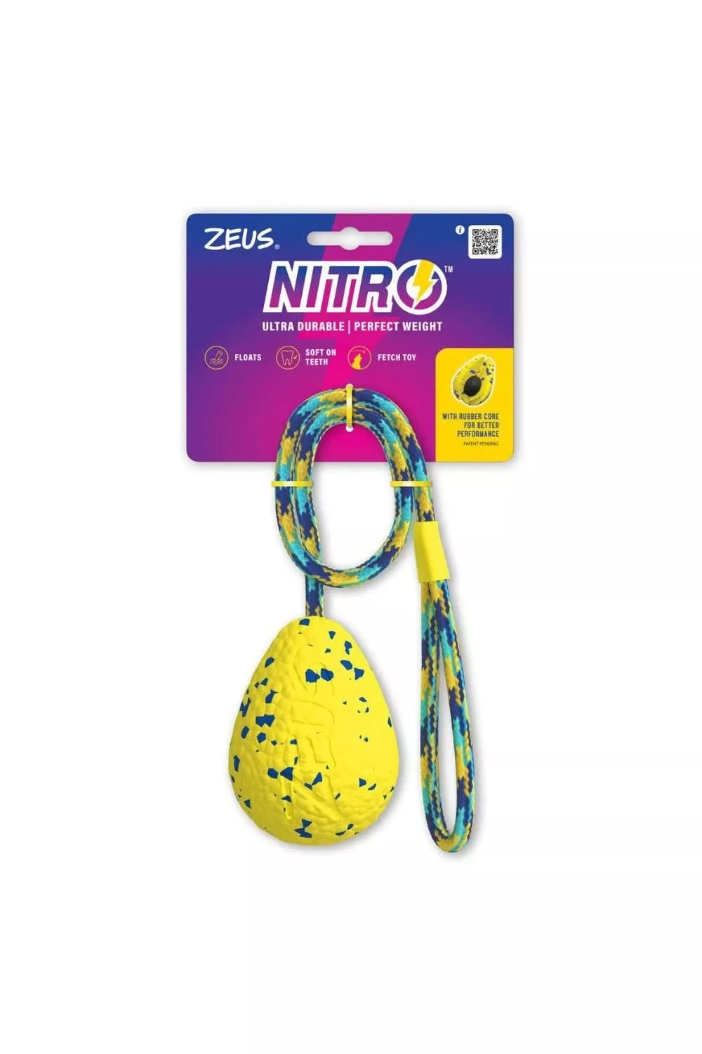 Zeus Nitro Weighted Slinger with Rope Dog Toy