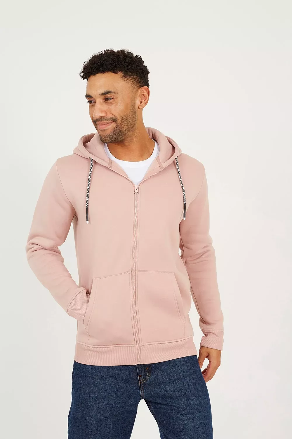 Zip Through Mens Hoodie