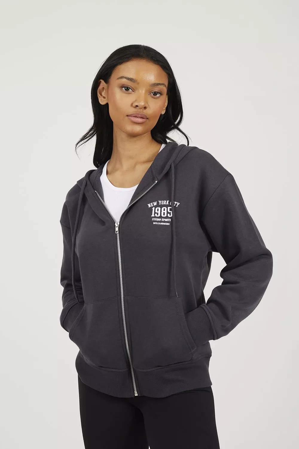 Zip Through Womens Hoodie