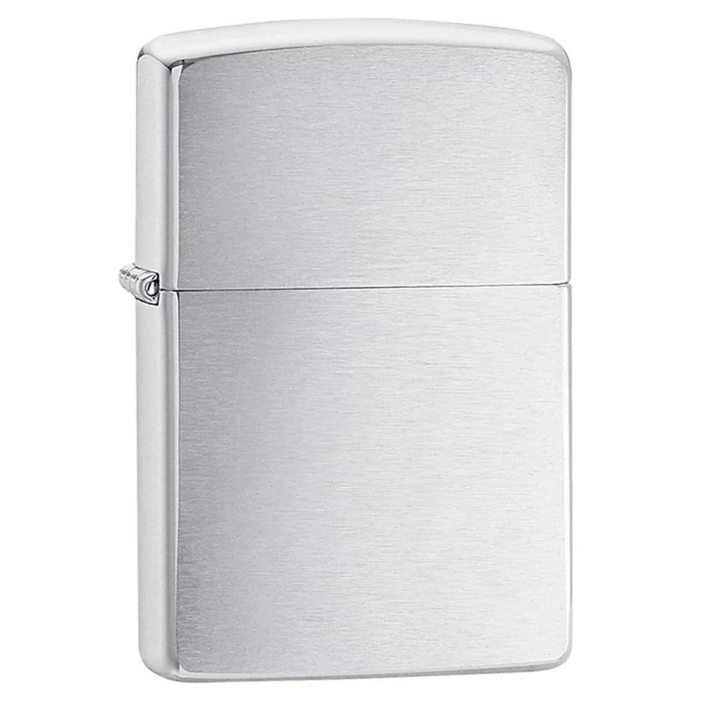 Zippo Brush Finish Chrome Lighter